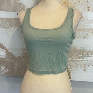 Sage green cropped tank